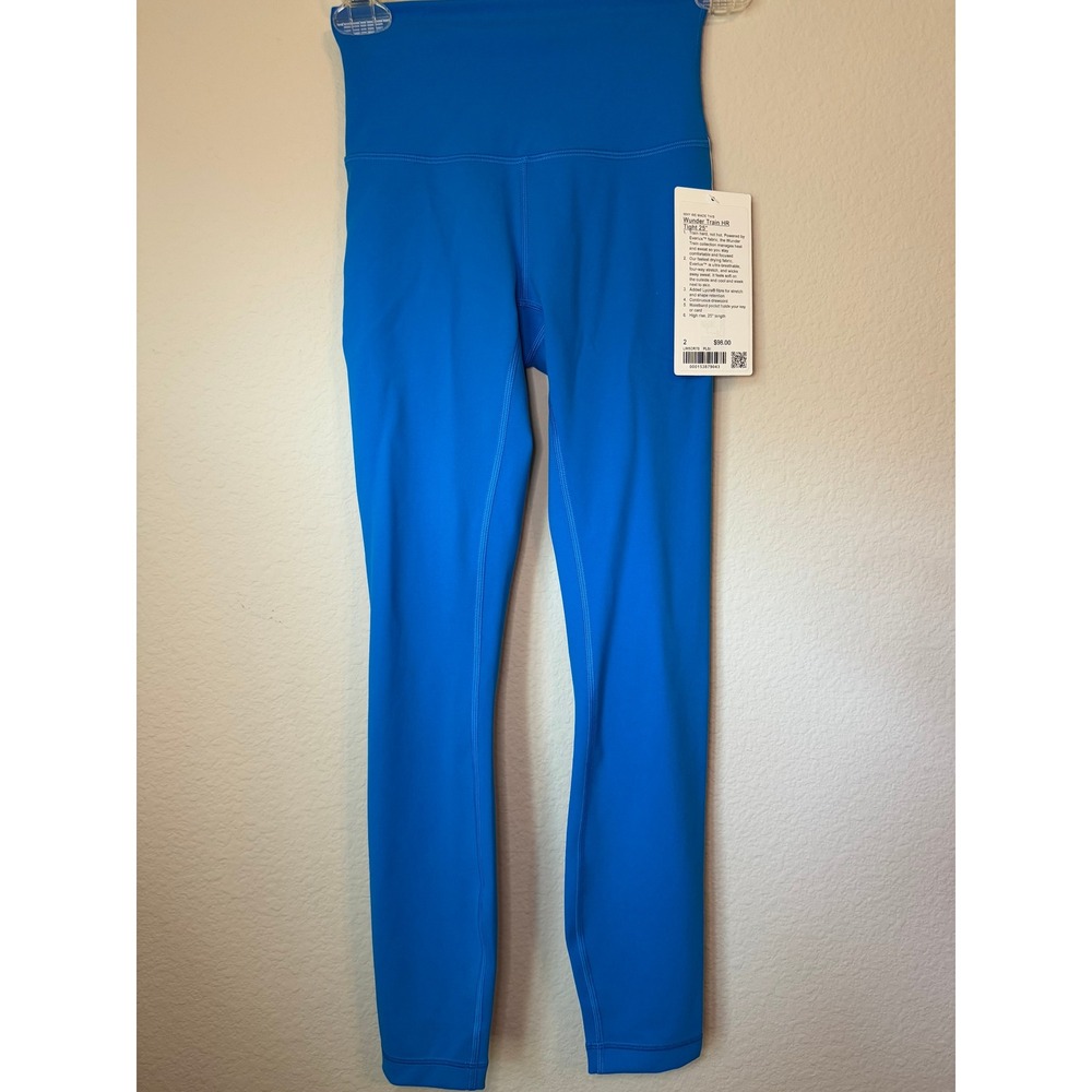 Lululemon Wunder Train HR 25" Tight Leggings Blue Size 2 Womens